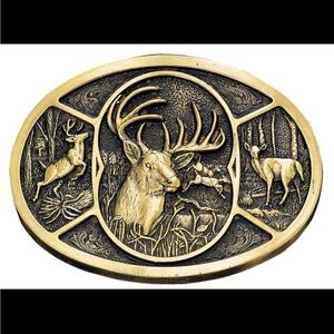 NEW Deer Heritage Attitude Belt Buckle